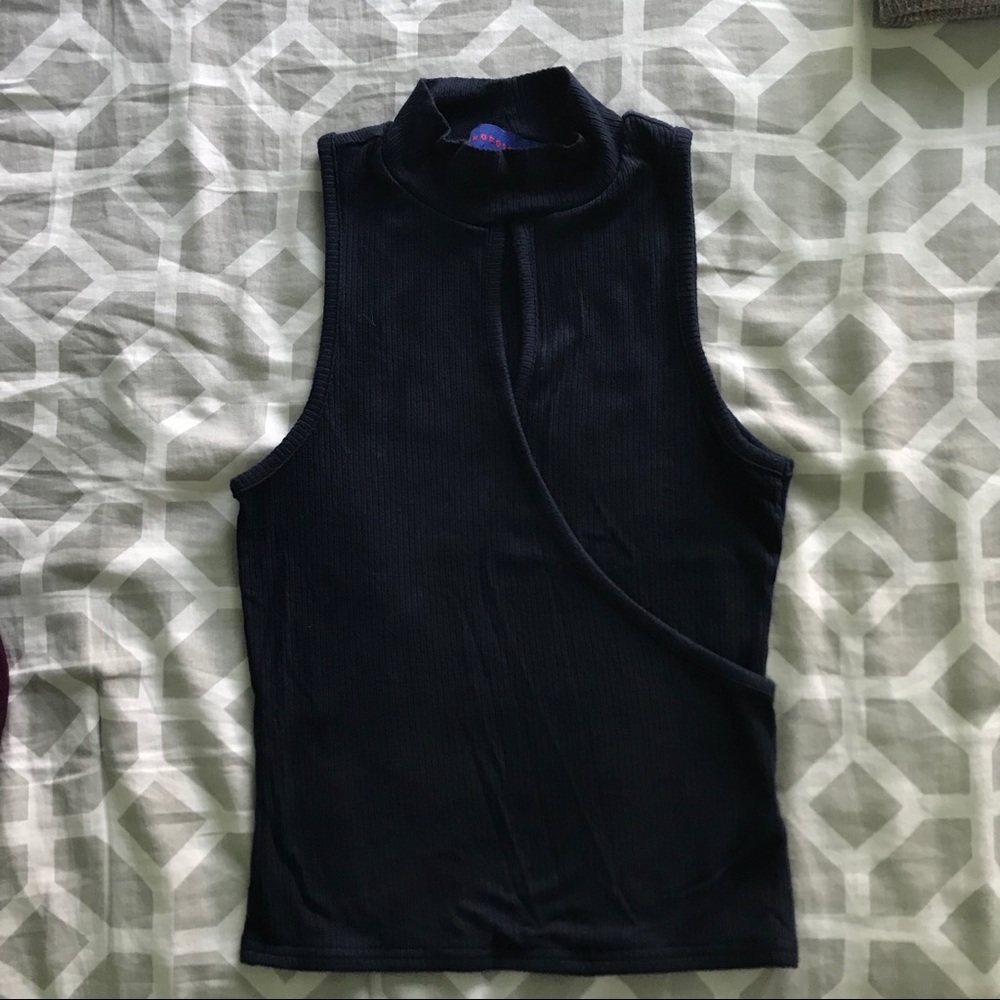 Wrap High Neck Top